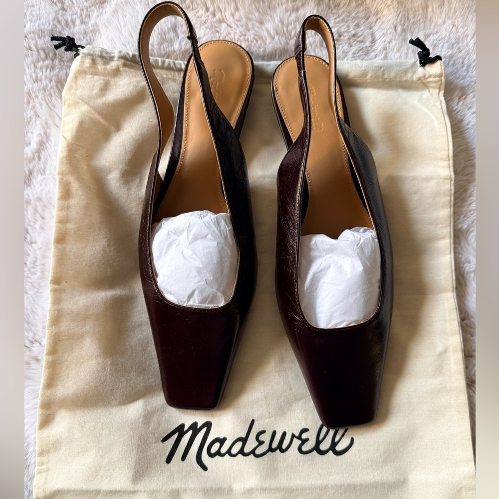 Madewell Ophelia Slingback Flats in Espresso Bean - Picture 4 of 6